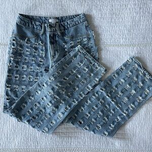 Good American 90’s Laser cut jeans